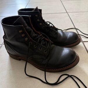 Classic Black Leather Men's Boots